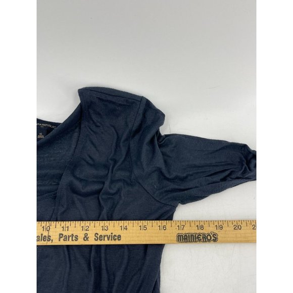 Banana Republic Women's Navy Blue Long Sleeve Wrap Top Shirt Size XS - Picture 8 of 10